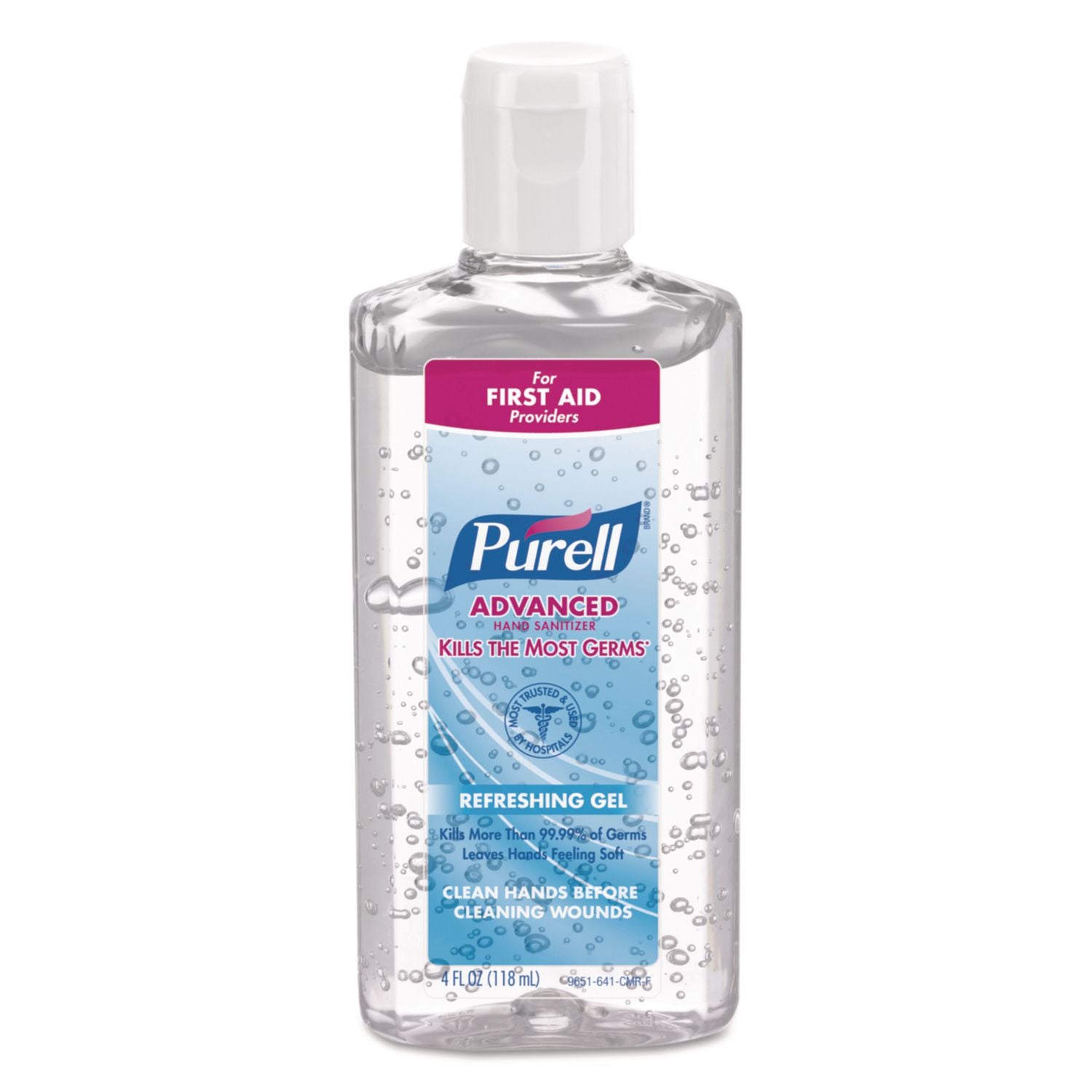 Advanced Hand Sanitizer Refreshing Gel, 4 oz Flip-Cap Bottle, Clean Scent, 24/Carton