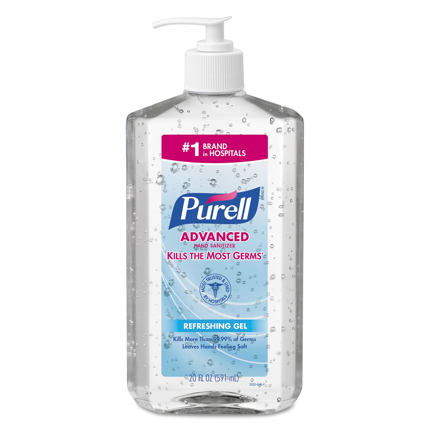 Advanced Hand Sanitizer Refreshing Gel, 20 oz Pump Bottle, Clean Scent - 