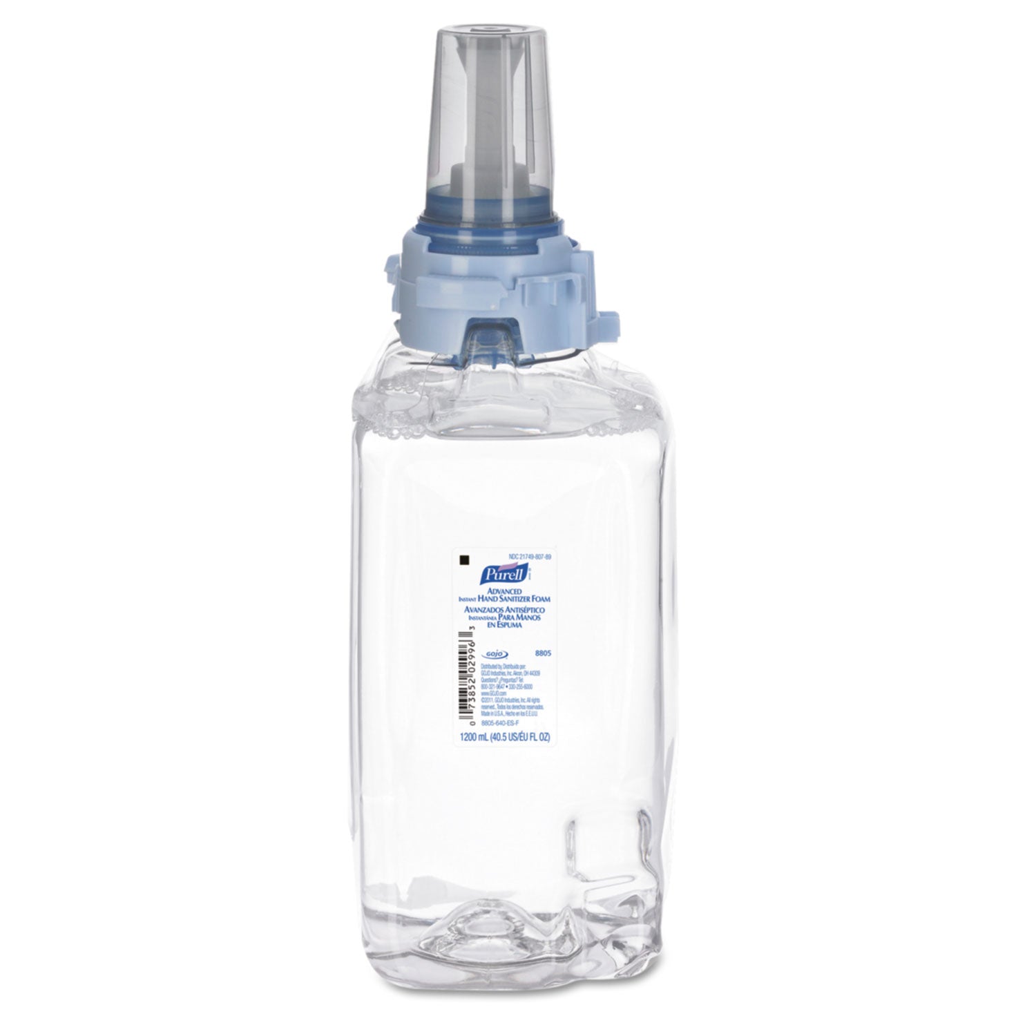 Advanced Hand Sanitizer Foam, For ADX-12, Dispensers, 1,200 mL Fragrance-Free - 