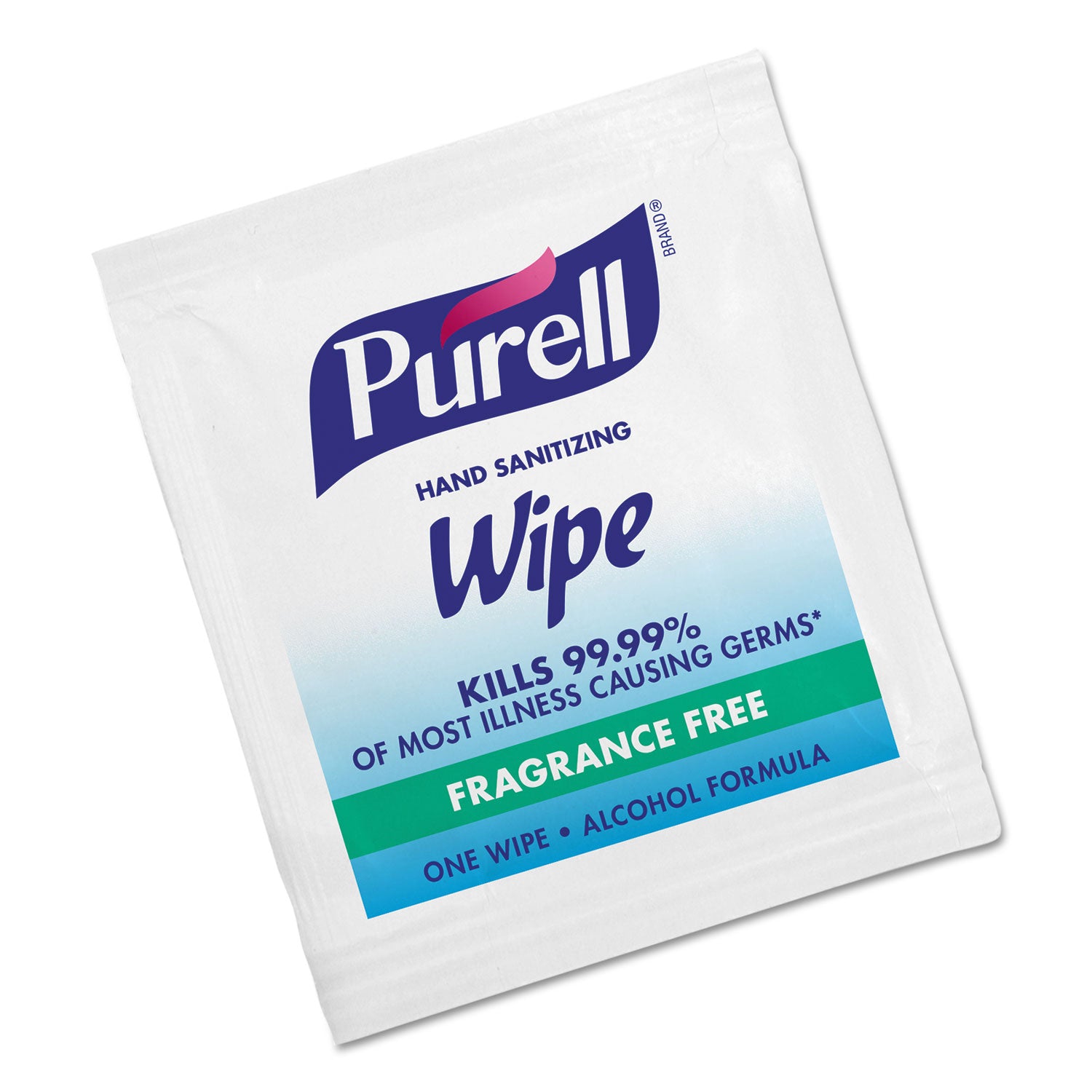 Sanitizing Hand Wipes, Individually Wrapped, 5 x 7, Unscented, White, 100/Box - 