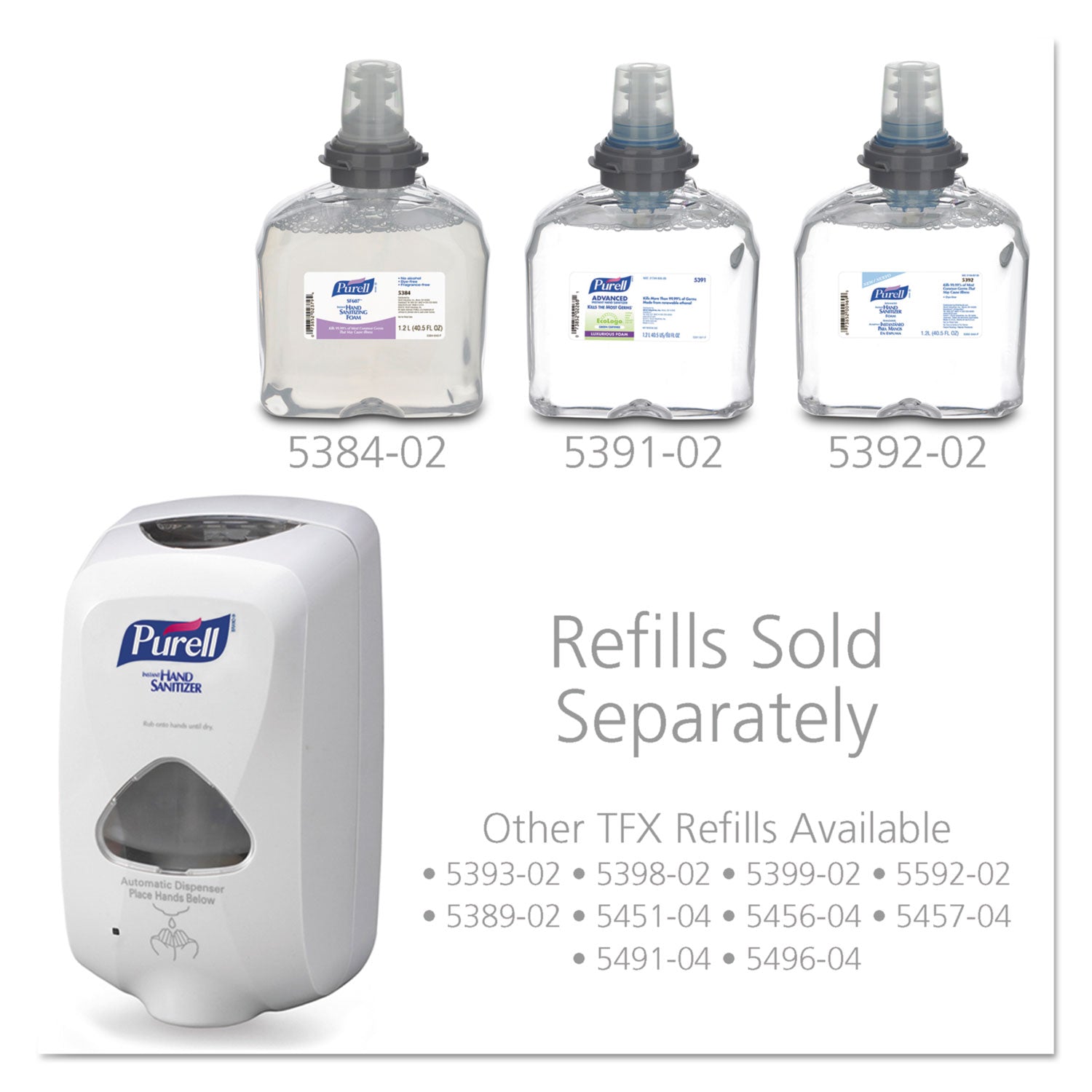 TFX Touch Free Dispenser, 1,200 mL, 6.5 x 4.5 x 10.58, Dove Gray