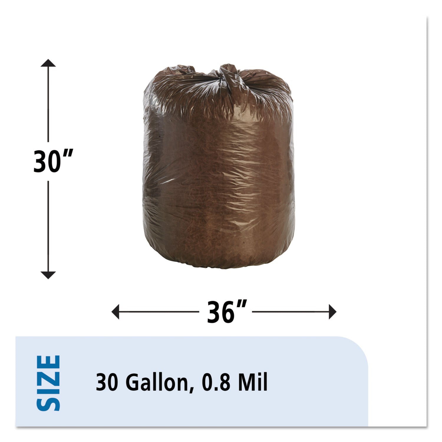 controlled-life-cycle-plastic-trash-bags-30-gal-08-mil-30-x-36-brown-60-box_stog3036b80 - 3