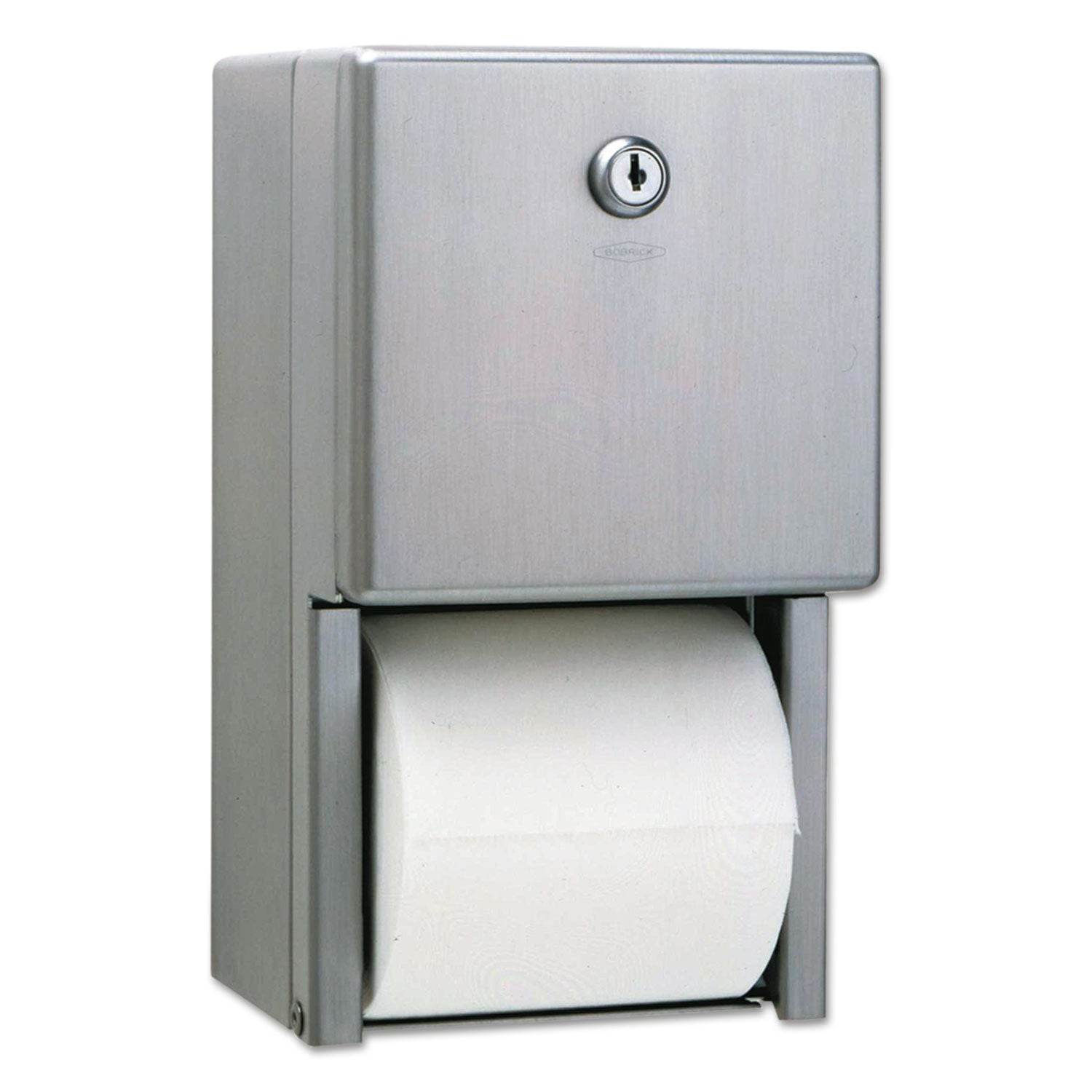 Stainless Steel 2-Roll Tissue Dispenser, 6.06 x 5.94 x 11, Stainless Steel - 