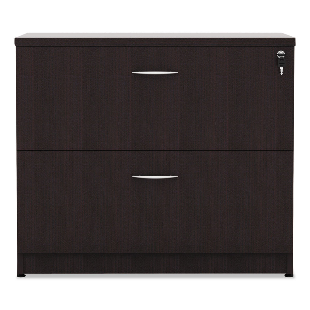 Alera Valencia Series Lateral File, 2 Legal/Letter-Size File Drawers, Espresso, 34" x 22.75" x 29.5