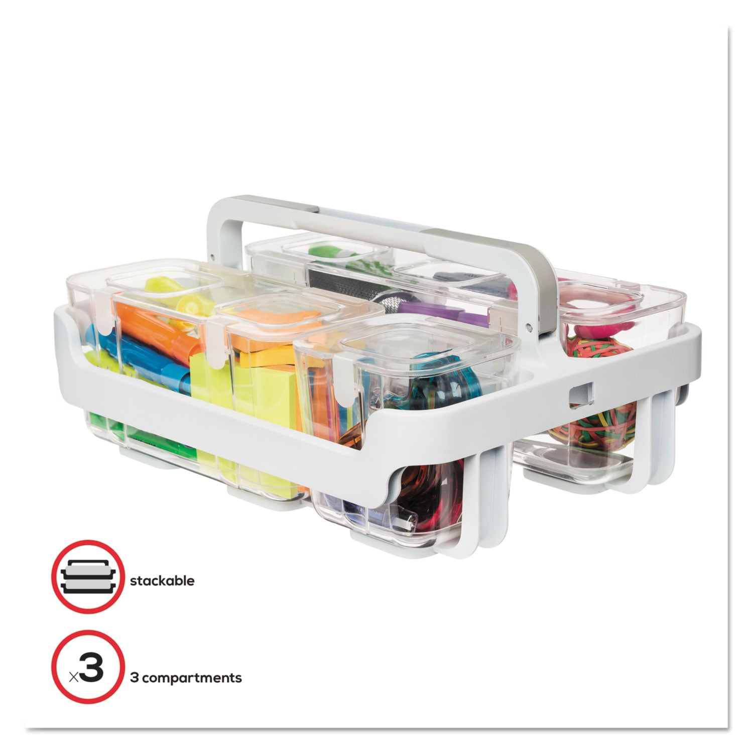 stackable-caddy-organizer-with-s-m-and-l-containers-plastic-105-x-14-x-65-white-caddy-clear-containers_def29003 - 2
