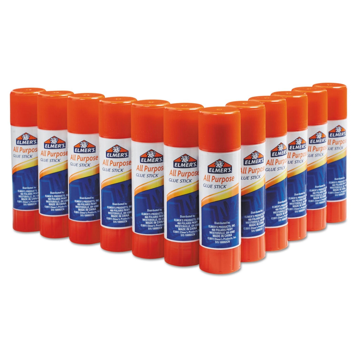 Disappearing Glue Stick, 0.77 oz, Applies White, Dries Clear, 12/Pack - 