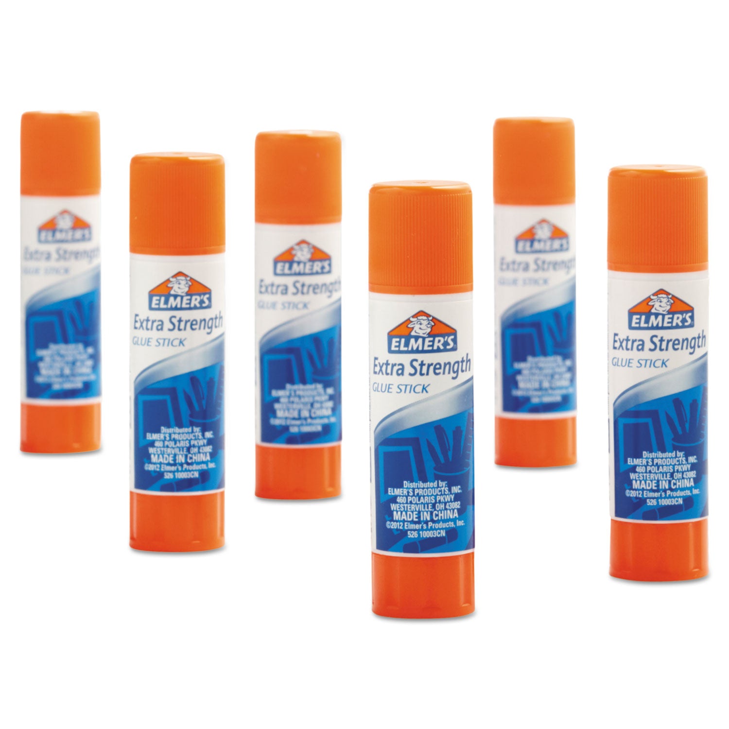 Extra-Strength Office Glue Stick, 0.28 oz, Dries Clear, 24/Pack - 