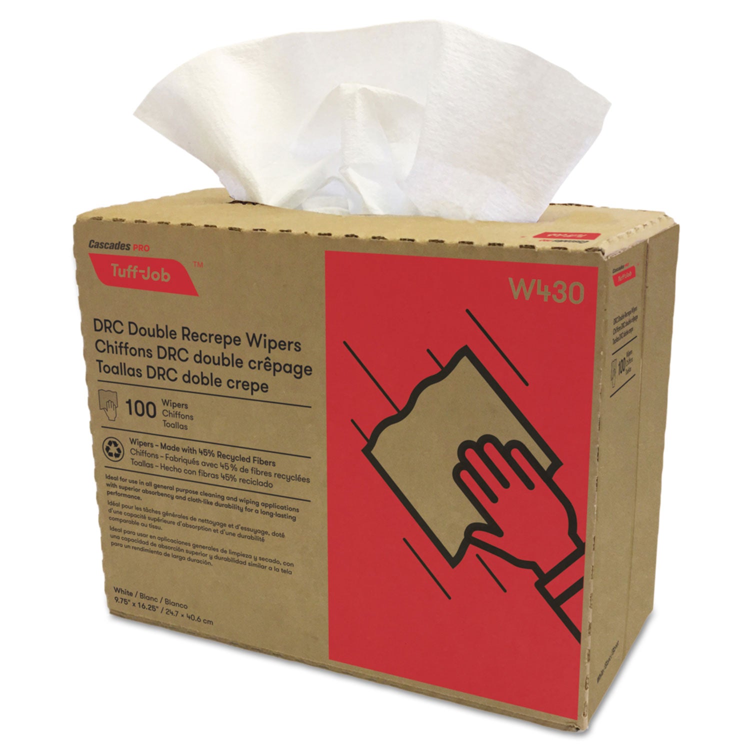tuff-job-double-recrepe-wipers-975-x-165-white-100-box-8-box-carton_csdw430 - 1