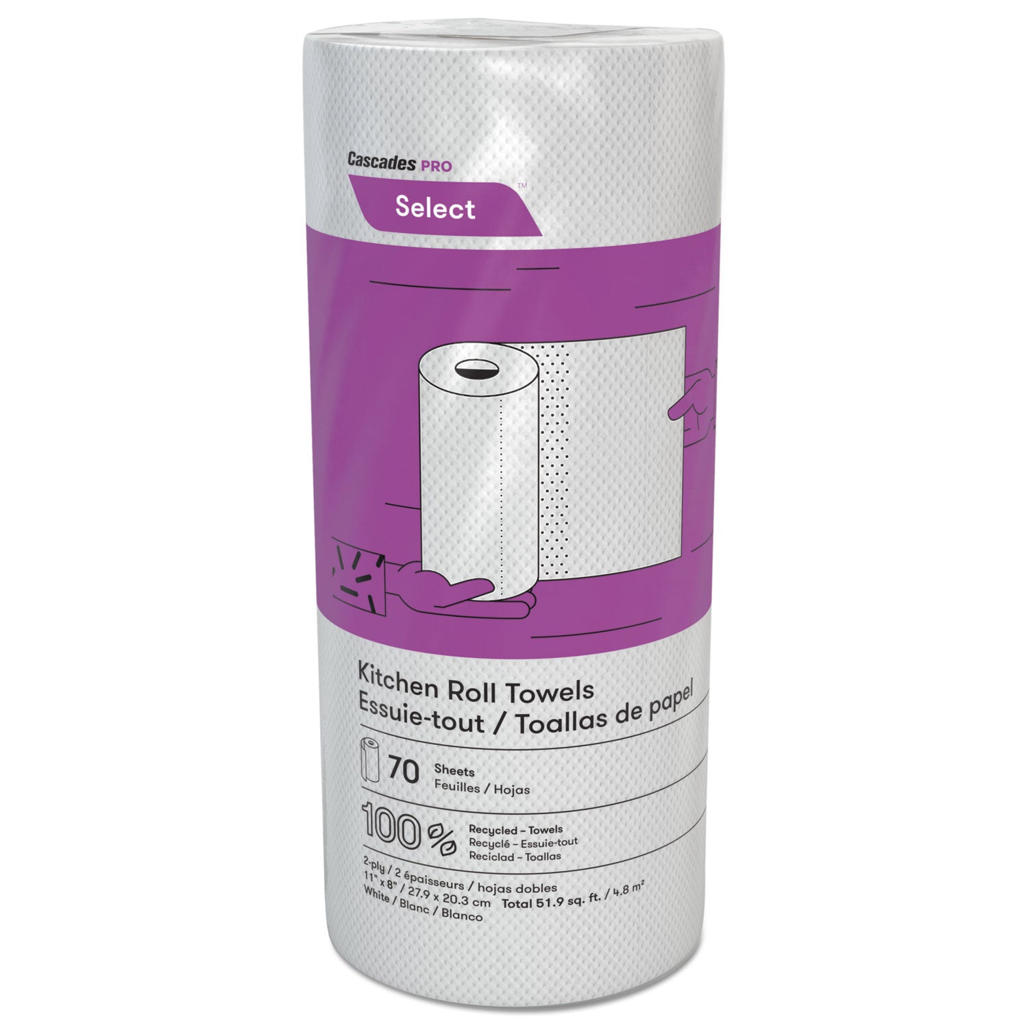 select-perforated-kitchen-roll-towels-2-ply-8-x-11-white-70-roll-30-rolls-carton_csdk070 - 1