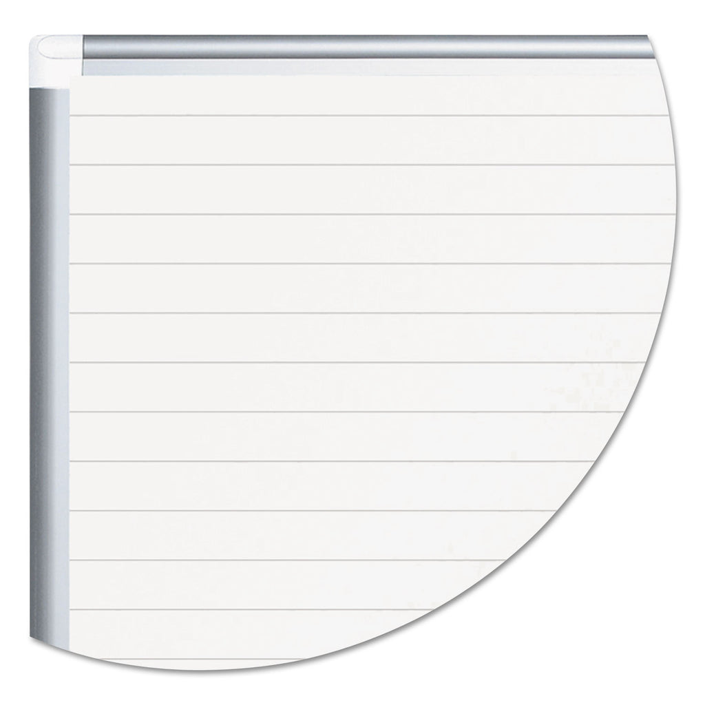 Ruled Magnetic Steel Dry Erase Planning Board, 72 x 48, White Surface, Silver Aluminum Frame - 