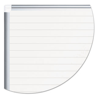 Ruled Magnetic Steel Dry Erase Planning Board, 72 x 48, White Surface, Silver Aluminum Frame - 