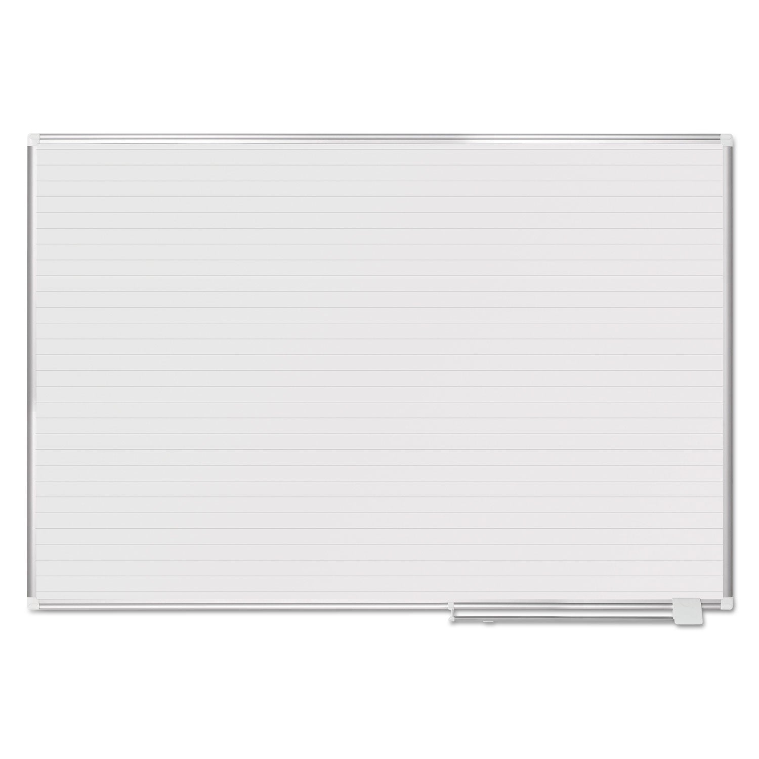 Ruled Magnetic Steel Dry Erase Planning Board, 72 x 48, White Surface, Silver Aluminum Frame - 