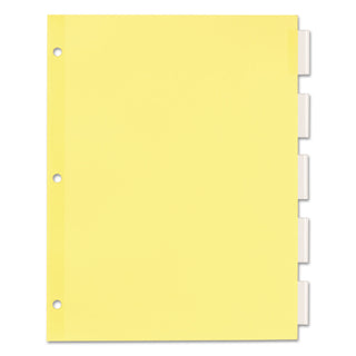 Plastic Insertable Dividers, 5-Tab, 11 x 8.5, Clear Tabs, 1 Set