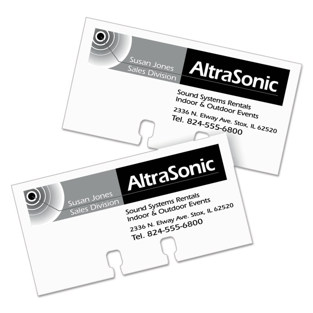 Small Rotary Cards, Laser/Inkjet, 2.17 x 4, White, 8 Cards/Sheet, 400 Cards/Box - 