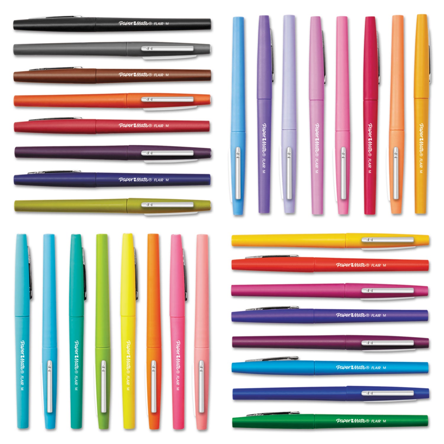Flair Candy Pop Porous Point Pen, Stick, Medium 0.7 mm, Assorted Ink and Barrel Colors, 36/Pack