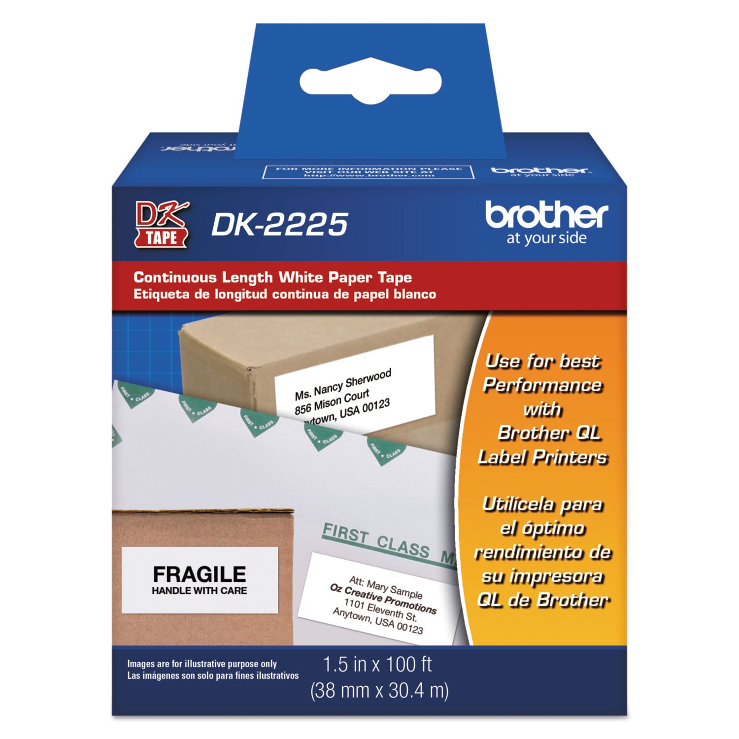 continuous-paper-label-tape-15-x-100-ft-black-white_brtdk2225 - 1