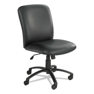 Safco Uber Big and Tall High Back Executive Chair - Black Vinyl, Foam Seat - Black Frame - 5-star Base - 1 Each