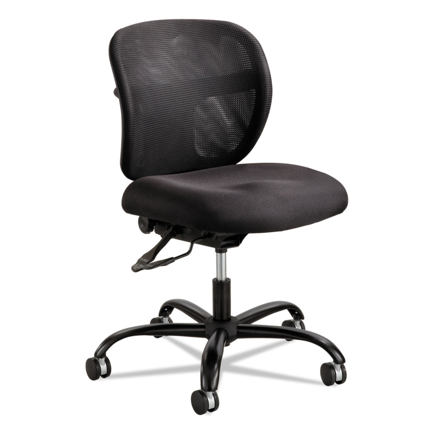 Vue Intensive-Use Mesh Task Chair, Supports Up to 500 lb, 18.5" to 21" Seat Height, Black - 
