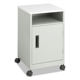 Safco Steel Compact Machine Stand - 200 lb Load Capacity - Hinged Door - 27.4" Height x 17.3" Width x 17.3" Depth - Floor - Laminate - Steel - Gray