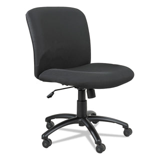 Safco Big & Tall Executive Mid-Back Chair - Black Foam, Polyester Seat - Black Frame - 5-star Base - Black - 1 Each