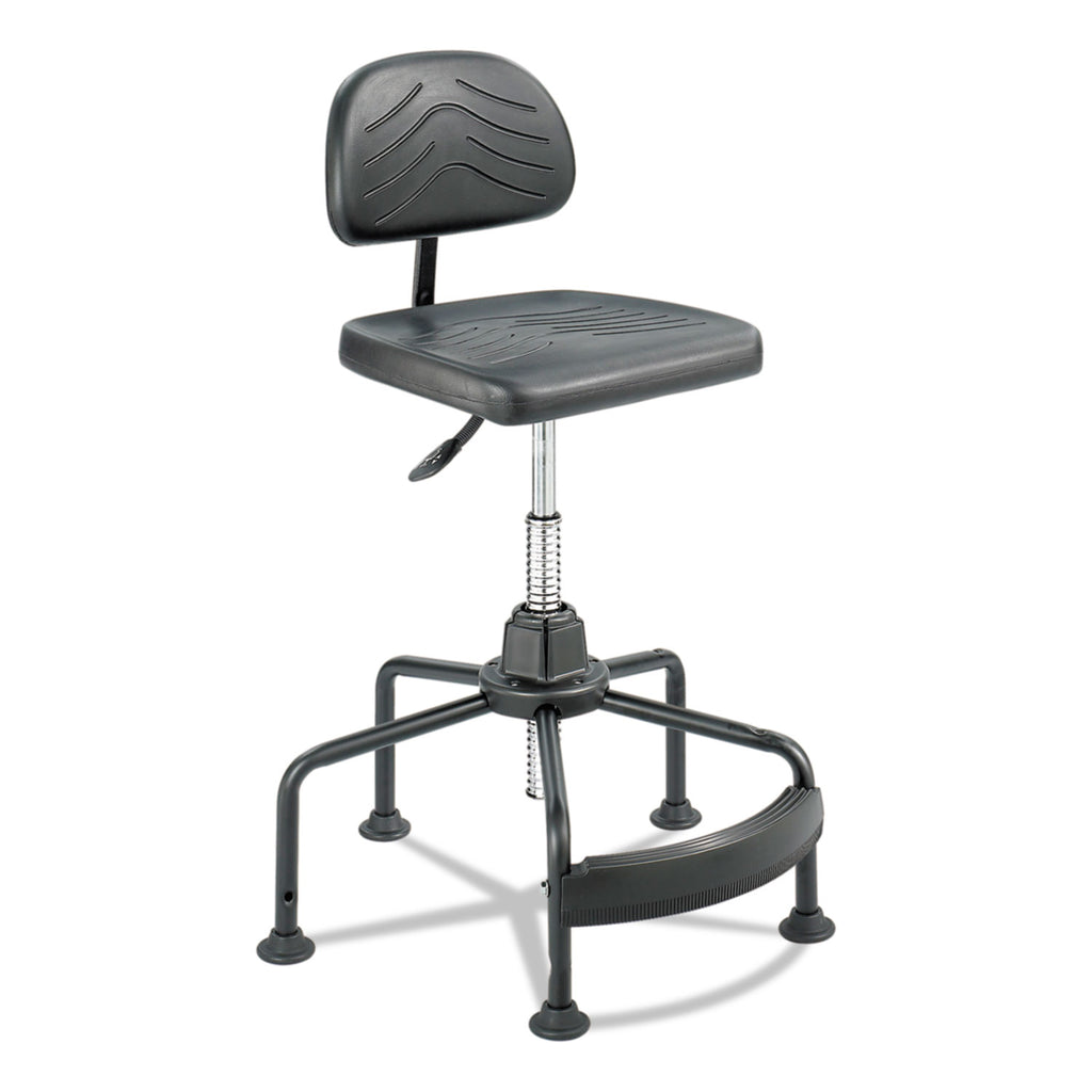 Task Master Economy Industrial Chair, Supports Up to 250 lb, 17" to 35" Seat Height, Black - 