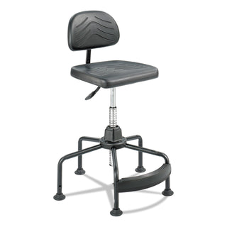 Task Master Economy Industrial Chair, Supports Up to 250 lb, 17" to 35" Seat Height, Black - 