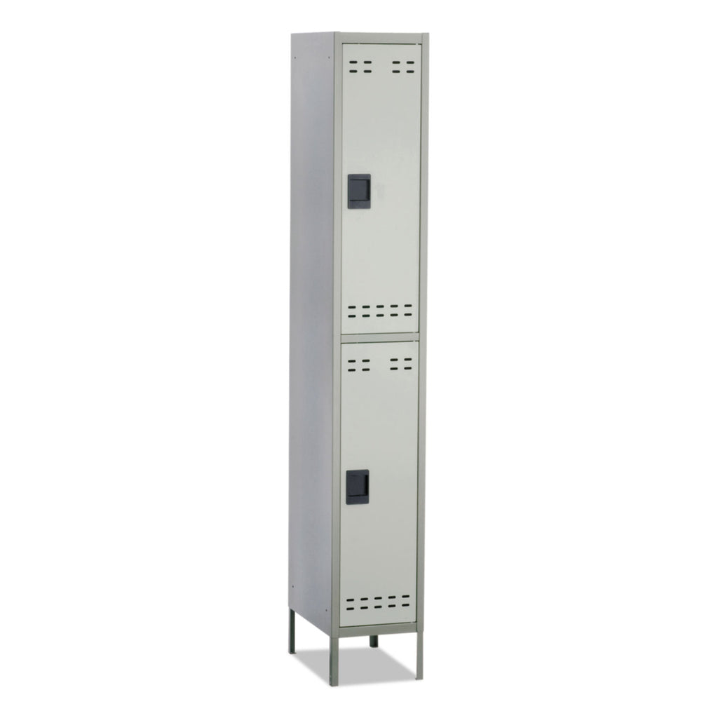 Double-Tier Locker, 12w x 18d x 78h, Two-Tone Gray - 