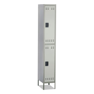 Double-Tier Locker, 12w x 18d x 78h, Two-Tone Gray - 