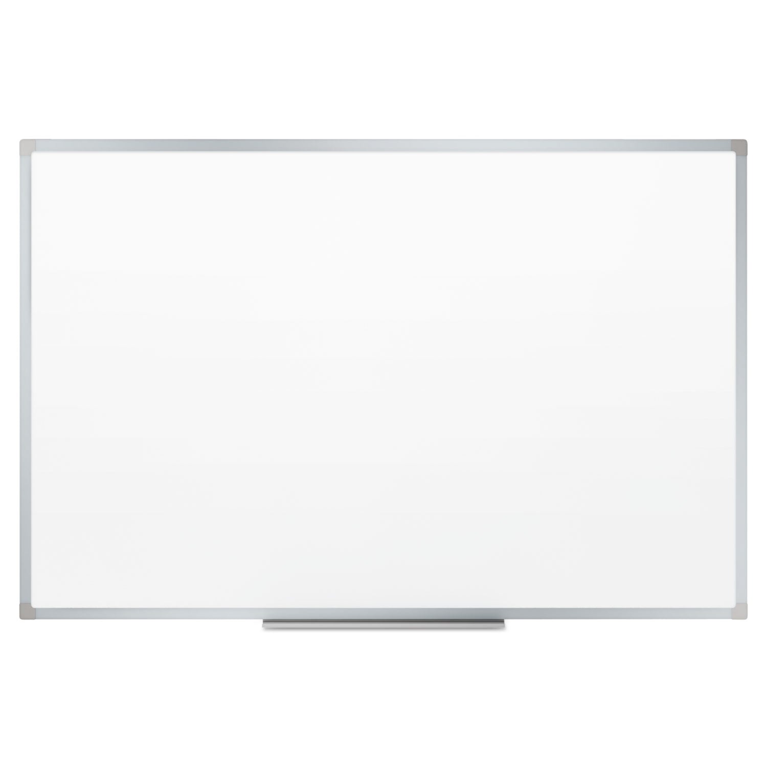 Dry Erase Board with Aluminum Frame, 72 x 48, Melamine White Surface, Silver Aluminum Frame - 
