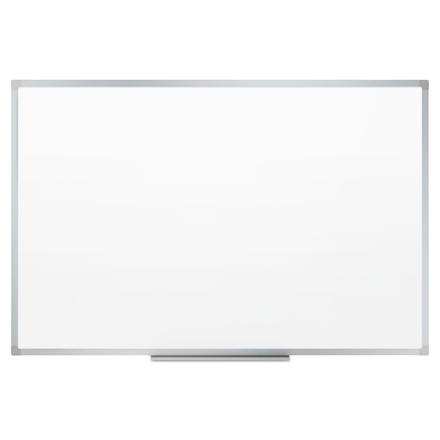 Dry Erase Board with Aluminum Frame, 36 x 24, Melamine White Surface, Silver Aluminum Frame - 