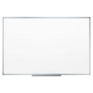 Dry Erase Board with Aluminum Frame, 36 x 24, Melamine White Surface, Silver Aluminum Frame - 