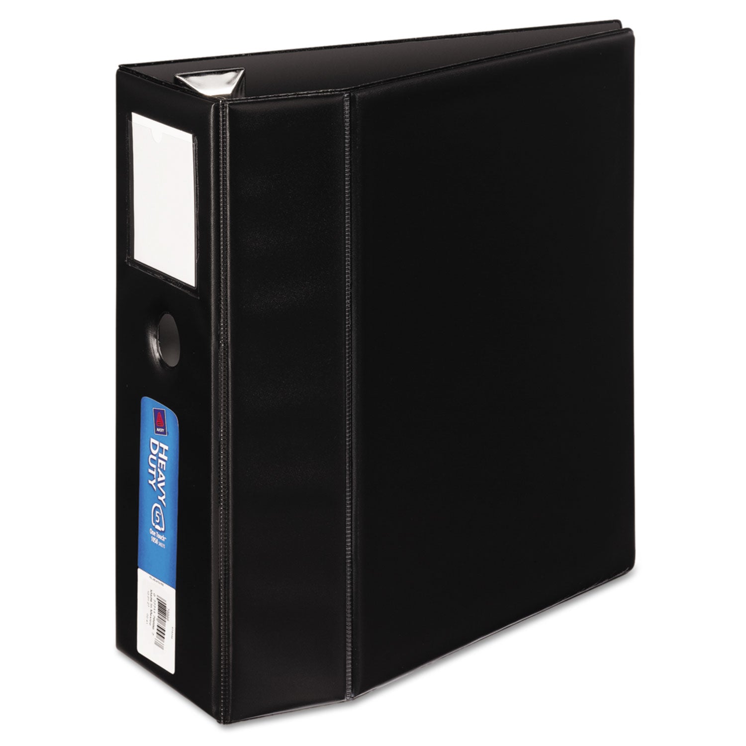 Heavy-Duty Non-View Binder, DuraHinge, Three Locking One Touch EZD Rings, Spine Label, Thumb Notch, 5" Cap, 11 x 8.5, Black - 