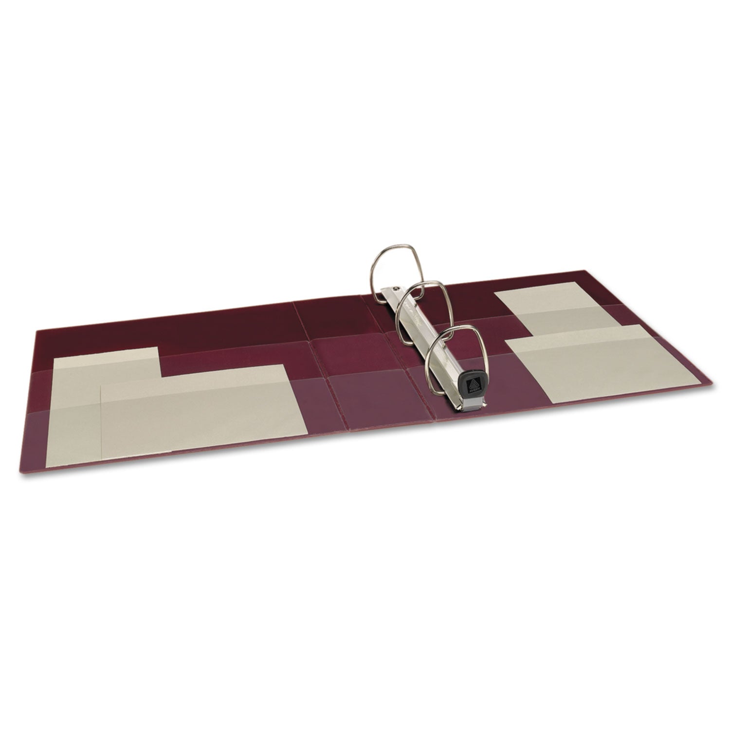 Heavy-Duty Non-View Binder with DuraHinge and Locking One Touch EZD Rings, 3 Rings, 3" Capacity, 11 x 8.5, Maroon - 