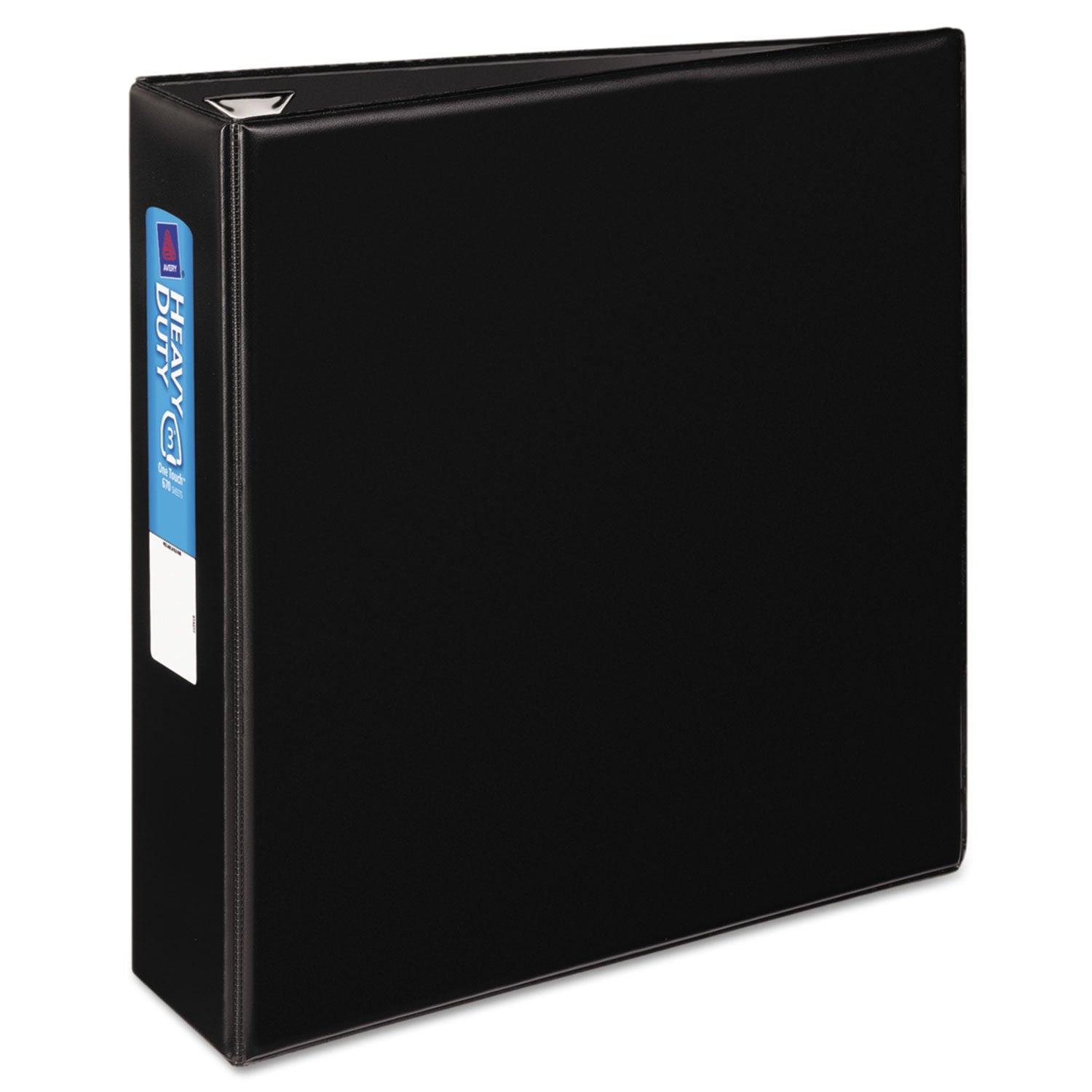 Heavy-Duty Non-View Binder with DuraHinge and Locking One Touch EZD Rings, 3 Rings, 3" Capacity, 11 x 8.5, Black - 