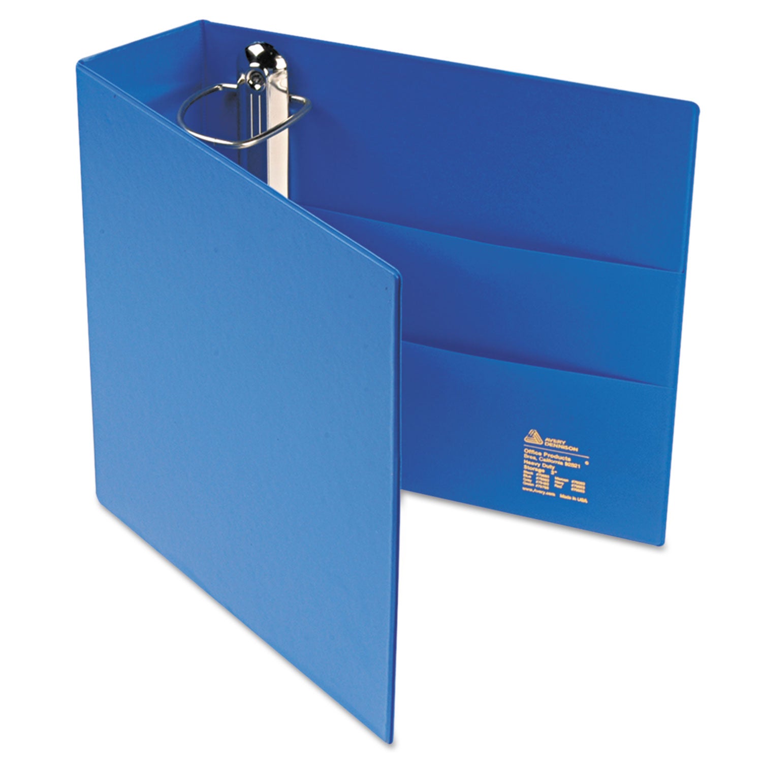 Heavy-Duty Non-View Binder with DuraHinge and Locking One Touch EZD Rings, 3 Rings, 3" Capacity, 11 x 8.5, Blue - 