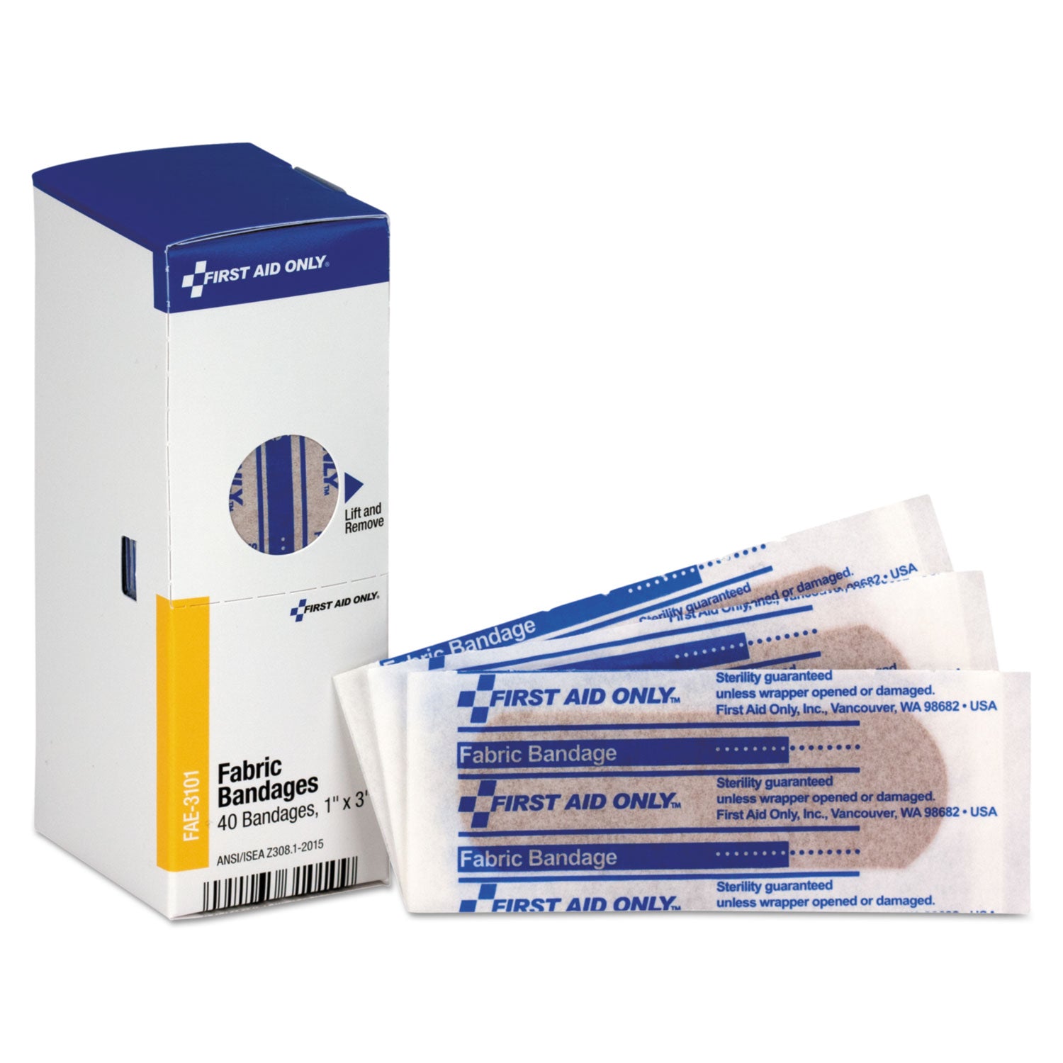 refill-for-smartcompliance-general-business-cabinet-fabric-bandages-1-x-3-40-box_faofae3101 - 1