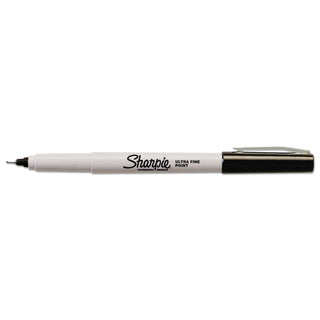 Ultra Fine Tip Permanent Marker, Ultra-Fine Needle Tip, Black, 5/Pack