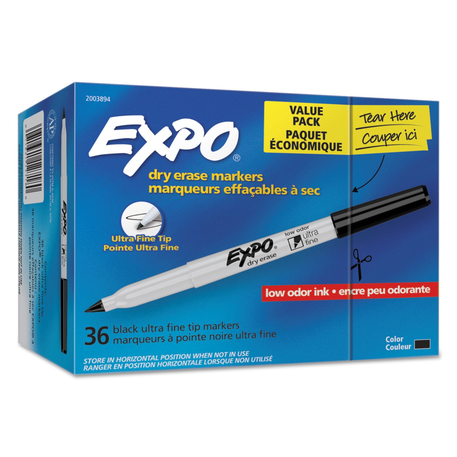 low-odor-dry-erase-marker-office-value-pack-extra-fine-bullet-tip-black-36-pack_san2003894 - 2