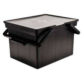 Companion Portable File, Letter/Legal Files, 17" x 14" x 11", Black - 