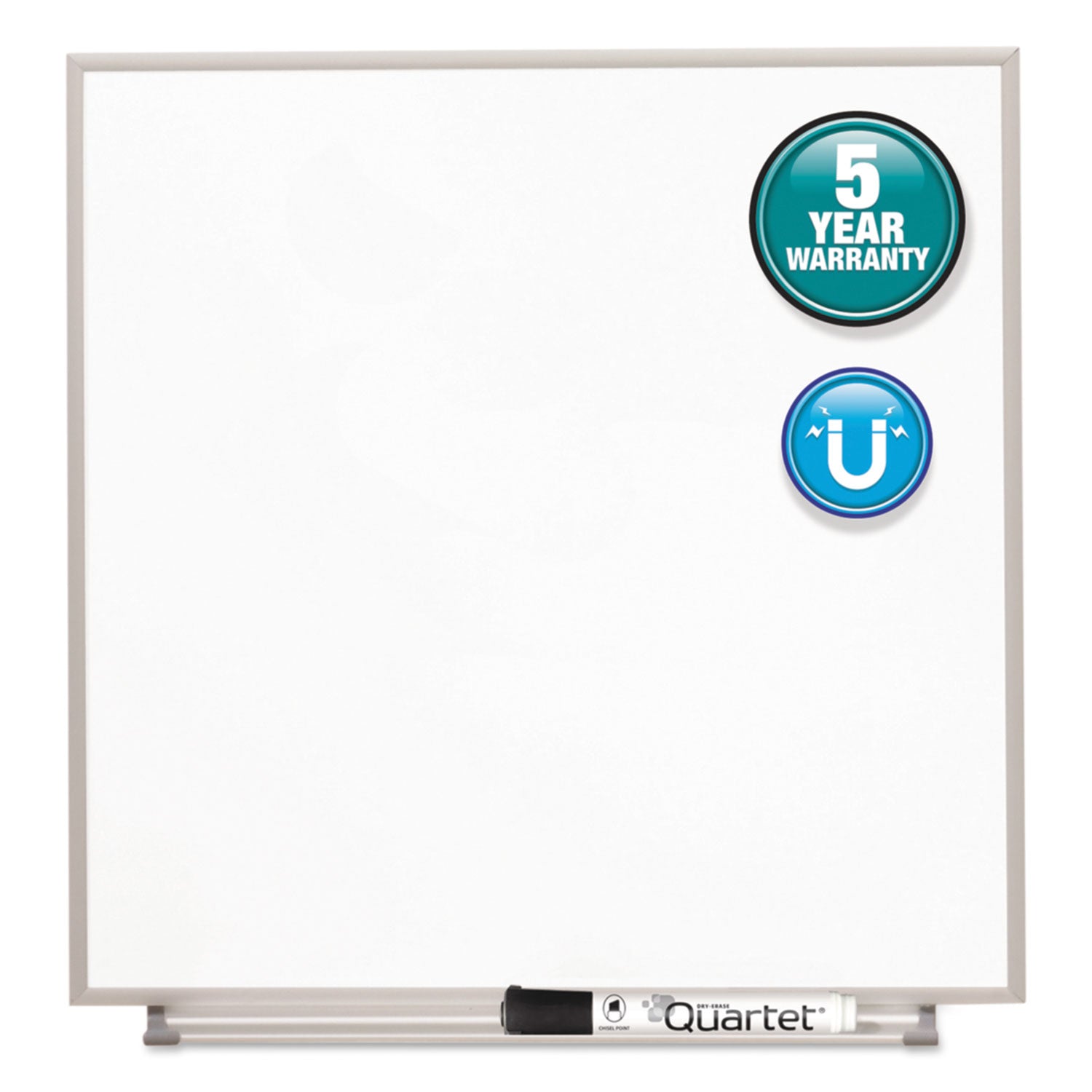 Matrix Magnetic Boards, 16 x 16, White Surface, Silver Aluminum Frame - 