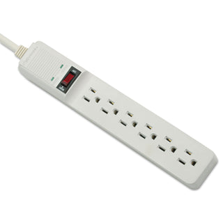 Basic Home/Office Surge Protector, 6 AC Outlets, 15 ft Cord, 450 J, Platinum - 