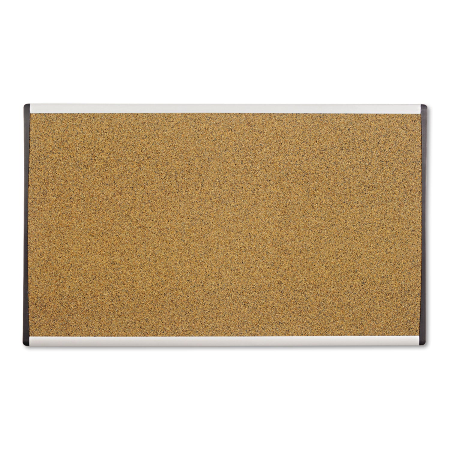 ARC Frame Cubicle Cork Board, 30 x 18, Tan Surface, Silver Aluminum Frame - 