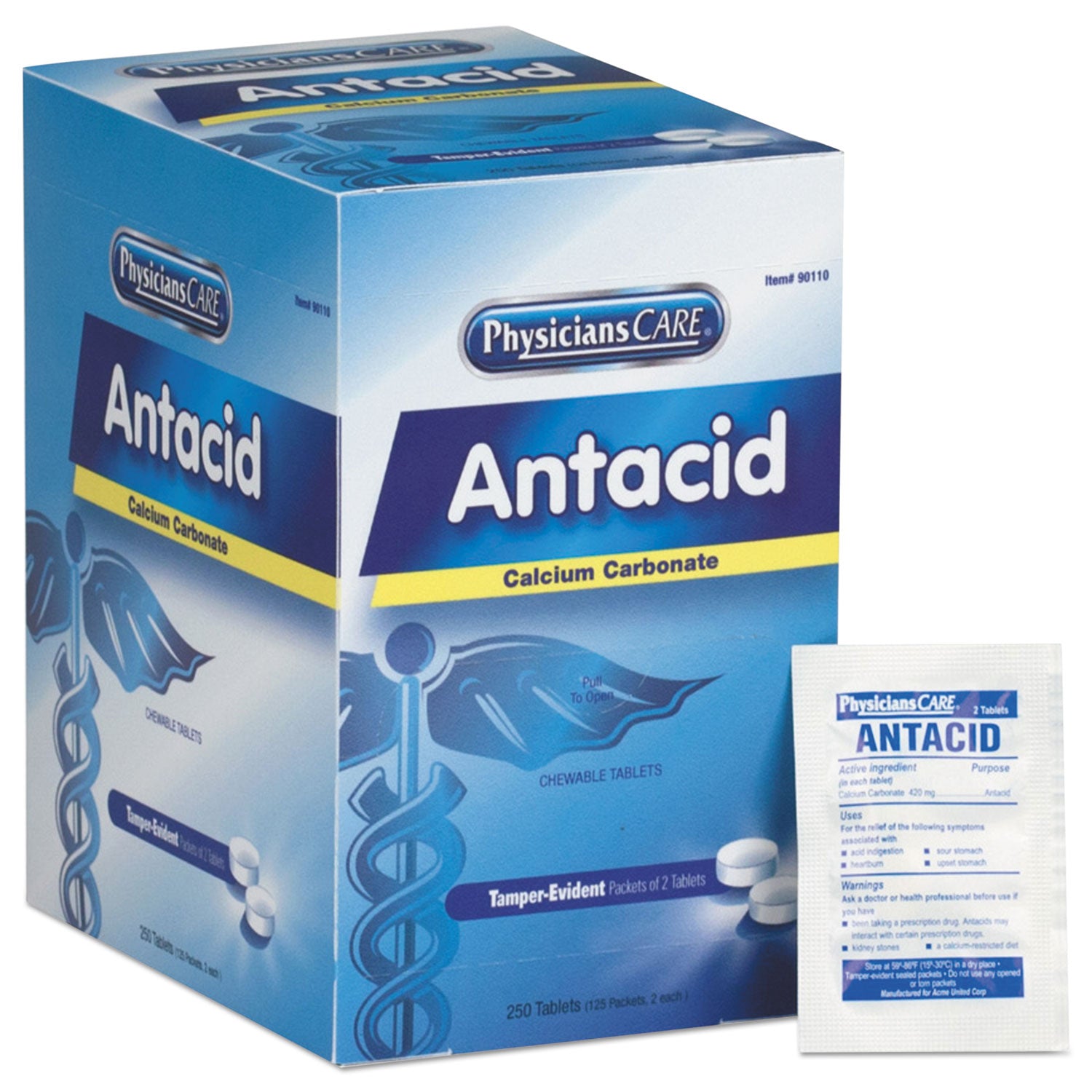 over-the-counter-antacid-medications-for-first-aid-cabinet-2-tablets-packet-125-packets-box_fao90110 - 1