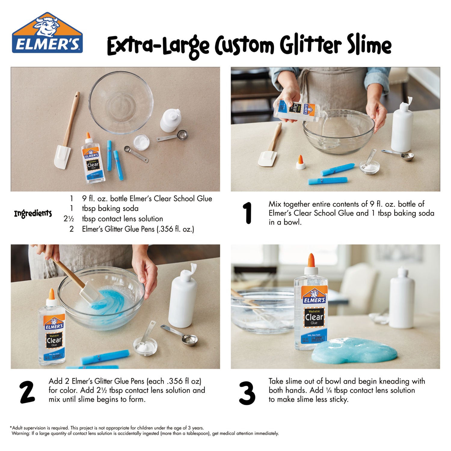 Washable School Glue, 5 oz, Dries Clear