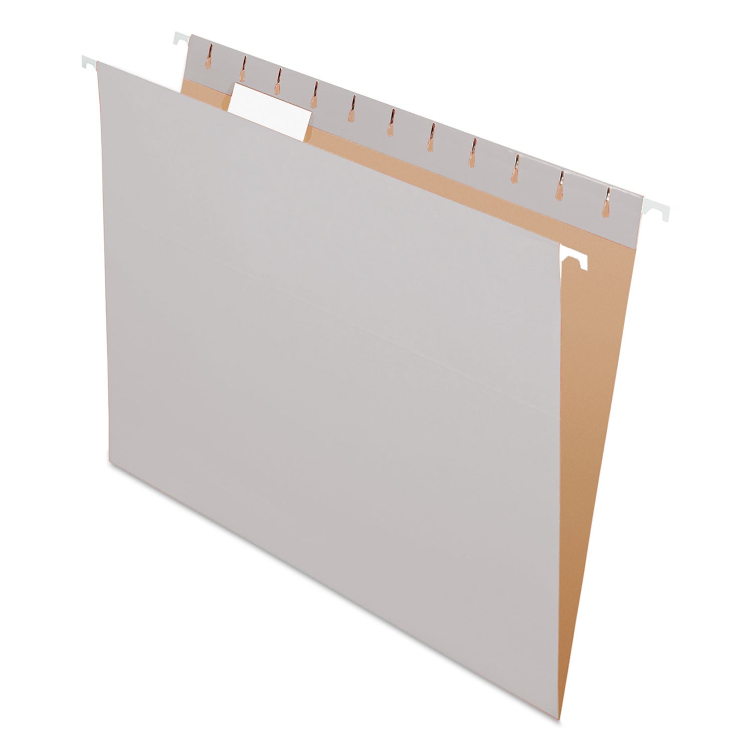 Colored Hanging Folders, Letter Size, 1/5-Cut Tabs, Gray, 25/Box - 