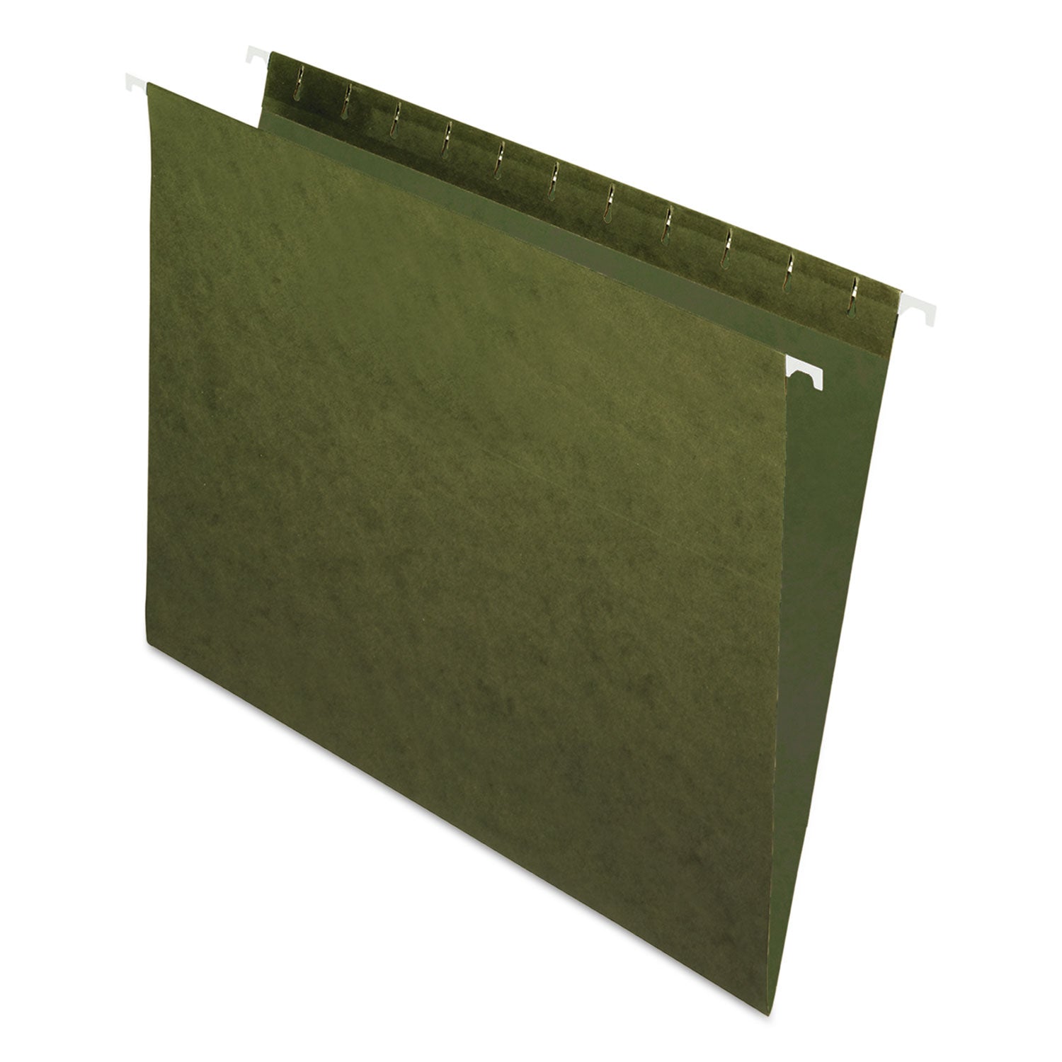 Standard Green Hanging Folders, Letter Size, Straight Tabs, Standard Green, 25/Box - 