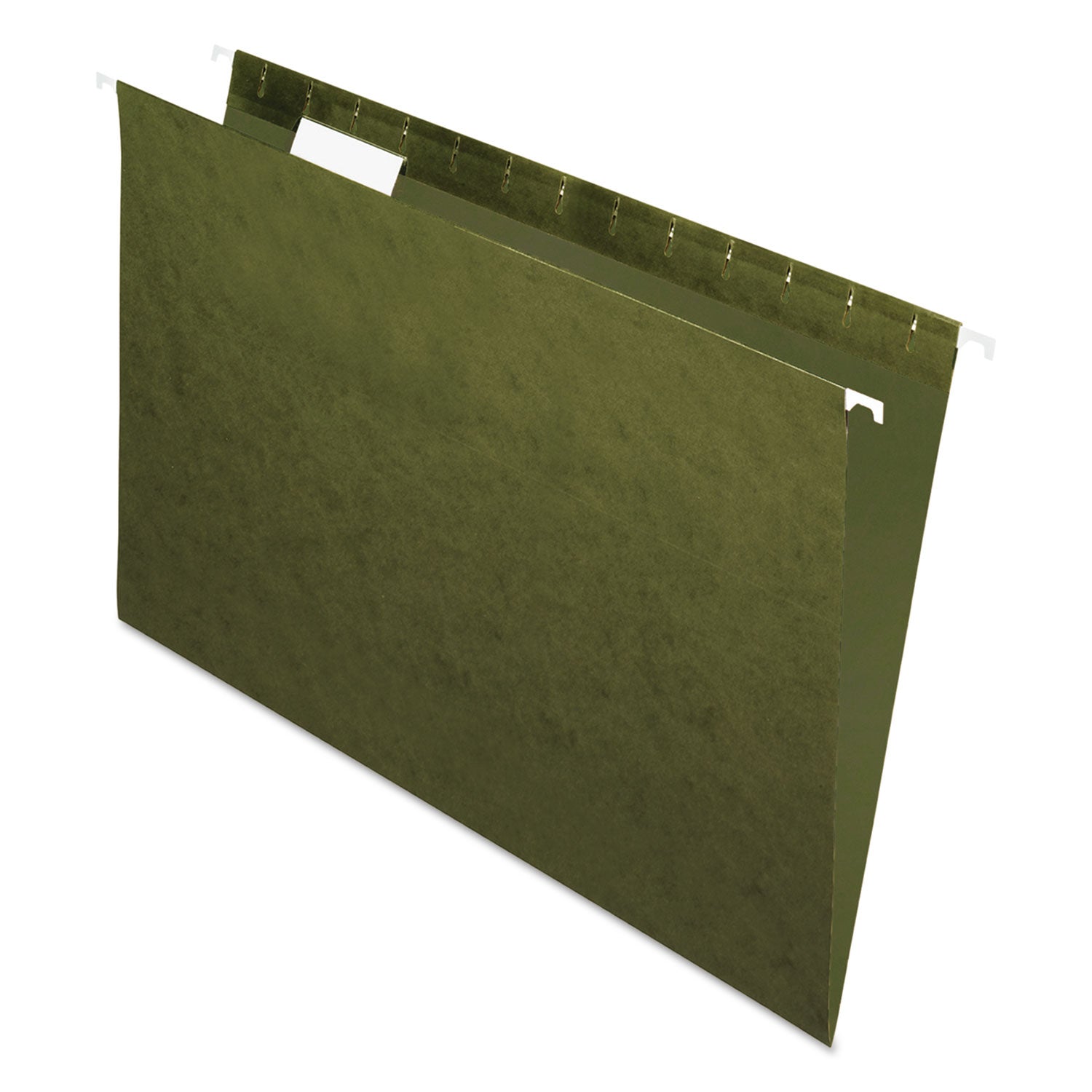 Standard Green Hanging Folders, Legal Size, 1/5-Cut Tabs, Standard Green, 25/Box - 