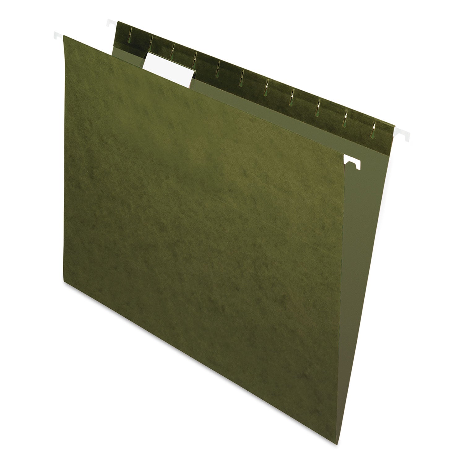 Standard Green Hanging Folders, Letter Size, 1/5-Cut Tabs, Standard Green, 25/Box - 