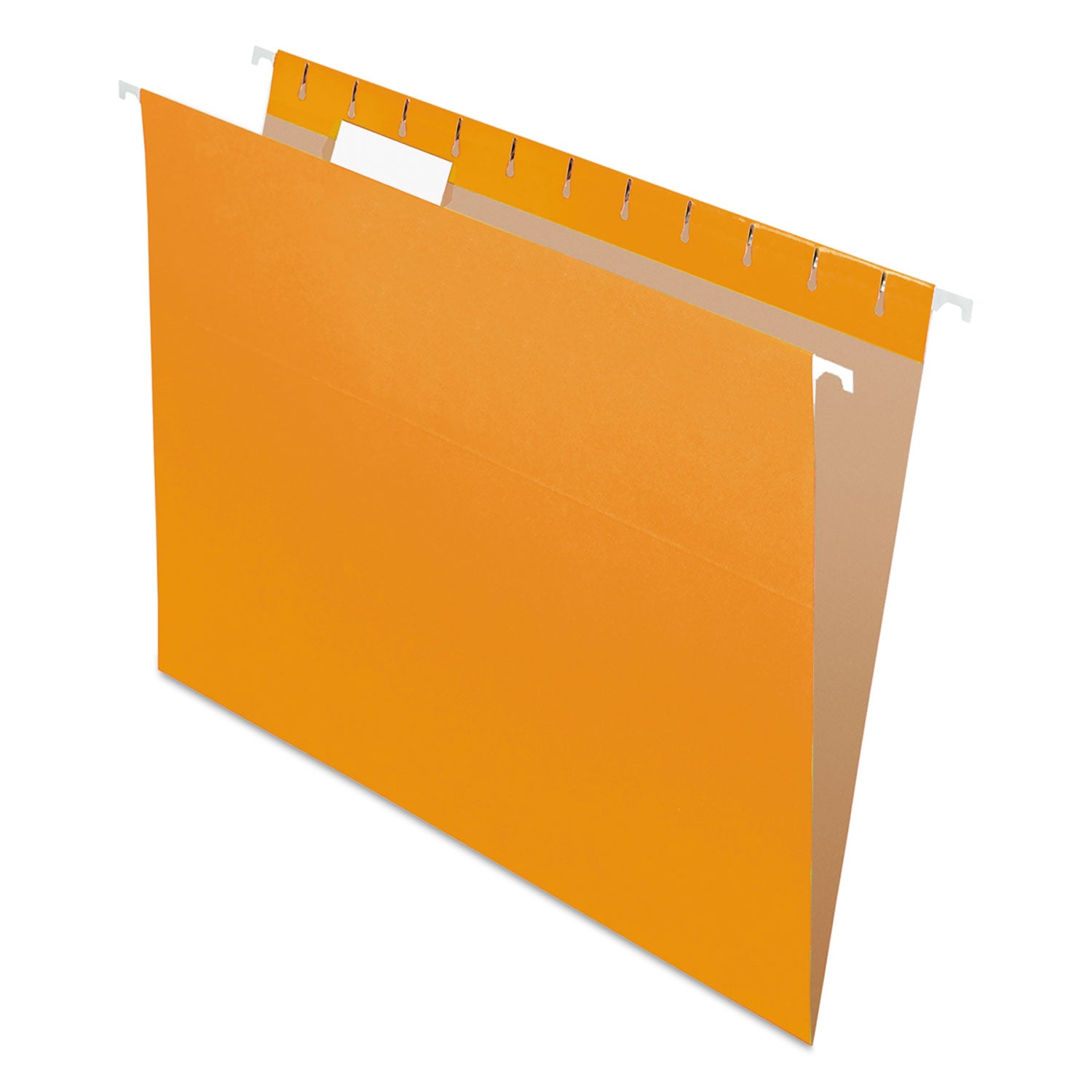 Colored Hanging Folders, Letter Size, 1/5-Cut Tabs, Orange, 25/Box - 