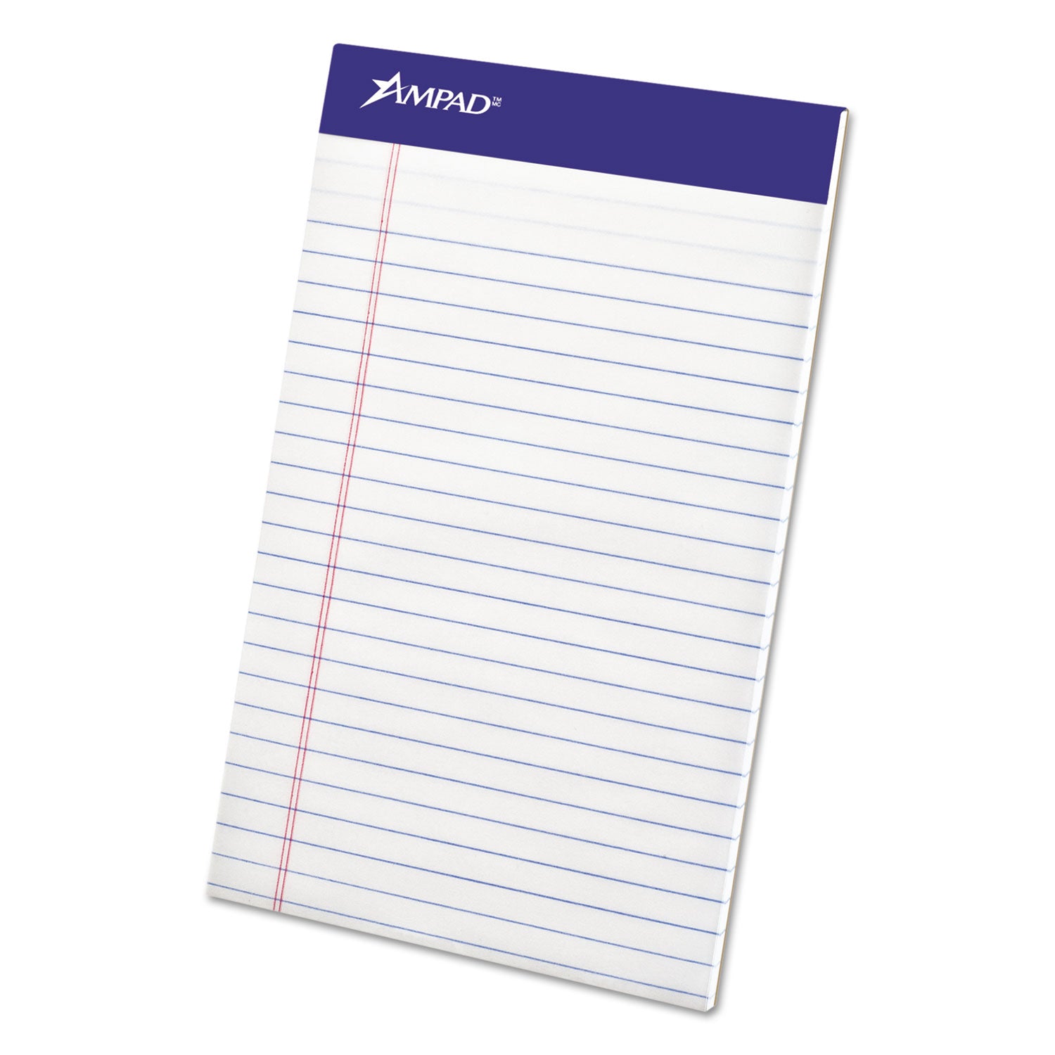 Perforated Writing Pads, Narrow Rule, 50 White 5 x 8 Sheets, Dozen - 